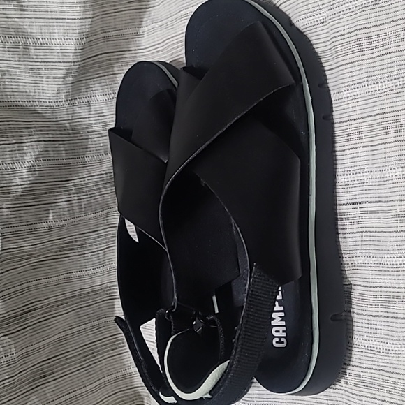 Camper New Oruga Slingback Black Strap Open-Toe Leather Sandals Sz 39 (US 8.5) - Picture 3 of 14